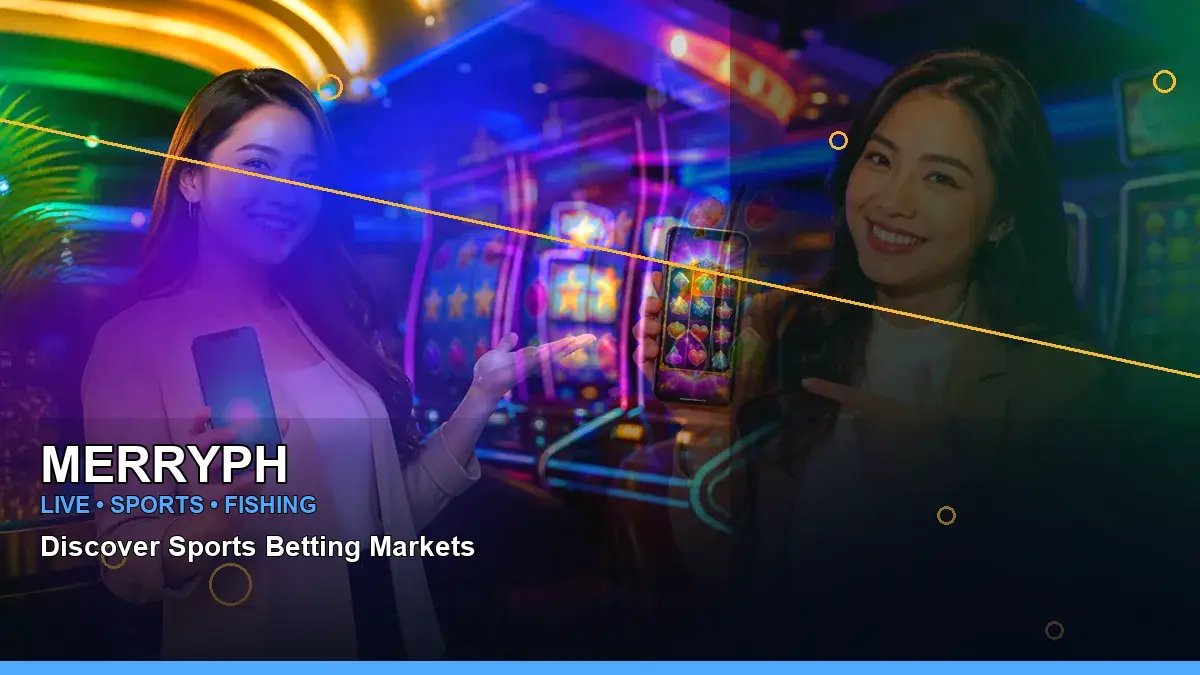 MERRYPH gold jackpot slot games with an adult Filipina casino host in a close-up composition